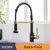 Single Lever Pull Down Spring Spout Mixer Tap, Torneiras de latão para pia de cozinha, guindaste de água quente e fria, 9009