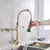 ULGKSD Bronze Kitchen Faucet 360 Rotate, Single Handle, Pull Down Spray Head, Torneira misturadora de água quente e fria para pia de cozinha na internet