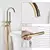 Single Handle Mixer Tap for Bathtub, 360 Rotation Spout with ABS Handshower, Black Bath Mixer, Floor Stand Bathtub