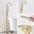 Single Handle Mixer Tap for Bathtub, 360 Rotation Spout with ABS Handshower, Black Bath Mixer, Floor Stand Bathtub - loja online