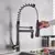 ULGKSD Bronze Kitchen Faucet 360 Rotate, Single Handle, Pull Down Spray Head, Torneira misturadora de água quente e fria para pia de cozinha - loja online