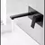 Bakala Luxo Matte Preto Banheiro Torneira Bacia Sink Tap Wall Mounted Mixer De Latão Quadrado LT-320BR