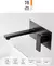 Bakala Luxo Matte Preto Banheiro Torneira Bacia Sink Tap Wall Mounted Mixer De Latão Quadrado LT-320BR - Construção Barata