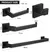 Aço inoxidável Banheiro Hardware Set, Matt Black Shelf, Robe Hook, Barra Do Trilho De Toalha, Suporte De Papel De Tecido, Gancho, Acessórios