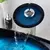 SINLAKU Set lavabo da bagno Lavabo in vetro temperato blu Montaggio su piano Recipiente Maniglia singola Controllo con miscelatore acqua a cascata