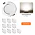 Redondo LED Downlight para sala de estar, lâmpada do teto embutida, painel de luzes, iluminação Spotlight, 5W, 9W, 12W, 15W, 10Pcs por lote