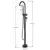 Single Handle Mixer Tap for Bathtub, 360 Rotation Spout with ABS Handshower, Black Bath Mixer, Floor Stand Bathtub