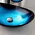 SINLAKU Set lavabo da bagno Lavabo in vetro temperato blu Montaggio su piano Recipiente Maniglia singola Controllo con miscelatore acqua a cascata - comprar online