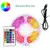 USB 2835 LED Strip Light com controle remoto, luzes RGB, lâmpada flexível, fit