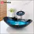 SINLAKU Set lavabo da bagno Lavabo in vetro temperato blu Montaggio su piano Recipiente Maniglia singola Controllo con miscelatore acqua a cascata