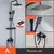 Wallmounted Bathroom Shower Set, Black Shower Head prático, adequado para banheiros, acessórios de banho Home, 1 Pc - comprar online