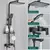 Black Shower Faucet Set Chuva 3/4-way Torneira De Banheira Com Altura Da Prateleira Do Banheiro Ajustar Guindaste Misturador De Latão Sistemas De Água Fria Quente na internet