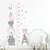 Boho Style Height Measurement Ruller, Sorriso Animais, Urso, Leão, Corações, Adesivos de parede para o quarto das crianças, Baby Nursery na internet