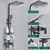 Black Shower Faucet Set Chuva 3/4-way Torneira De Banheira Com Altura Da Prateleira Do Banheiro Ajustar Guindaste Misturador De Latão Sistemas De Água Fria Quente - Construção Barata