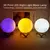 Bateria Powered LED Moon Lamp Com Suporte, Starry Night Light, Decoração do quarto, Kids Gift, 8cm na internet