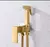 Imagem do Rose Gold Bidé Faucet Wall montado Toilet spray Banheiro Chuveiro Torneira Fria e Quente Mixer Handheld Spray Gun Wash Basin Crane