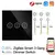 ZigBee Smart Multi-Gang Light Dimmer Switch, Controle Independente, Tuya App Control, Funciona com Alexa, Google Home, 1 Gang, 2 Gang, 3 Gang - loja online