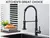 Torneira de cozinha Matte Black Pull Down, Bocal de modos duplos Misturador de água quente e fria Crane Tap, Brass Spring, Torneiras de pia de cozinha - loja online