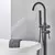 Imagem do Single Handle Mixer Tap for Bathtub, 360 Rotation Spout with ABS Handshower, Black Bath Mixer, Floor Stand Bathtub