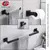 Aço inoxidável Banheiro Hardware Set, Matt Black Shelf, Robe Hook, Barra Do Trilho De Toalha, Suporte De Papel De Tecido, Gancho, Acessórios