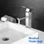 Pia da bacia Torneira Do Banheiro Deck Montado Bacia De Água Fria Quente Torneiras Misturadoras Matte Black Lavatory Sink Tap Crane - loja online