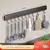 Wall Mounted Kitchen Storage Rack, Prateleiras não perfuradas, Gancho Móvel, Colher Titular, Organizador, Utensílio Acessórios