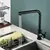 Black Pull-out Kitchen Sink Faucet, 2 Modelo Stream Pulverizador bocal, aço inoxidável, água quente e fria Mixer Tap Deck, Frete Grátis - Construção Barata