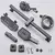 Imagem do Novo Design Gun Grey Bathroom Shower System Set Piano Keys Latão LED Digital Shower Faucet Bath Hot and Cold Mixer Shower Tap Set Atualizável 3 Função Shower Set Completo