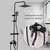 Imagem do Wallmounted Bathroom Shower Set, Black Shower Head prático, adequado para banheiros, acessórios de banho Home, 1 Pc