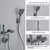 Novo Design Gun Grey Bathroom Shower System Set Piano Keys Latão LED Digital Shower Faucet Bath Hot and Cold Mixer Shower Tap Set Atualizável 3 Função Shower Set Completo - loja online