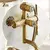 ZGRK-Antique Brass Bath Shower System Set, torneira do banheiro, chuva com cabeça de pulverização, Europa Bronze Tap - comprar online