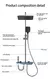 Digital Display Termostato Sistema De Chuveiro Do Banheiro Cabeça De Chuveiro De Chuva Banheira De Cachoeira De Latão Conjuntos De Torneira Do Chuveiro Misturador Quente e Frio chuveiro de vidro temperado cheio Set - loja online
