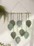 Folha Macramé Tapeçaria de Parede, Marrom e Verde, Boho Home Decoration, Hanging Home, Living Room Decors, Presente Estético - loja online