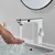 Torneira da bacia do sensor inteligente com tela digital, Torneira misturadora de água quente e fria, Vanity Touchless Faucet para banheiro, Torneira de torneira - loja online