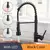 Single Lever Pull Down Spring Spout Mixer Tap, Torneiras de latão para pia de cozinha, guindaste de água quente e fria, 9009 - loja online