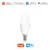 Tuya-E14 Smart Candle Lamp, Controle de Aplicativos, Bluetooth, RGB, CW, Luz LED, Regulável, Lâmpadas Crystal Group, Lâmpadas, Funciona com Alexa, Google, Wi-Fi