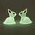 Coelhinhos de jardinagem luminosa para decoração doméstica, mini coelho ornamentos, estatuetas em miniatura de fada, microsandscape, fofo, novo, 1pc - loja online