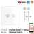 ZigBee Smart Multi-Gang Light Dimmer Switch, Controle Independente, Tuya App Control, Funciona com Alexa, Google Home, 1 Gang, 2 Gang, 3 Gang - Construção Barata