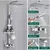 Black Shower Faucet Set Chuva 3/4-way Torneira De Banheira Com Altura Da Prateleira Do Banheiro Ajustar Guindaste Misturador De Latão Sistemas De Água Fria Quente - Construção Barata