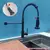 Cozinha Pull Down Spring Sink Faucet, Rotação 360, Torneira misturadora quente e fria