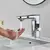 Torneira da bacia do sensor inteligente com tela digital, Torneira misturadora de água quente e fria, Vanity Touchless Faucet para banheiro, Torneira de torneira