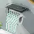 Alumínio Alloy Toilet Paper Roll Holder, Prateleira com Bandeja, Acessórios do banheiro, Cozinha Wall Hanging, Punch-Free - loja online