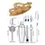 Aço inoxidável Cocktail Shaker Set, Kit Bartender, Cocktail Mixer, Vinho Martini Boston, Festa, Bar Ferramentas, 3 pcs, 6 pcs, 9 pcs, 11pcs - loja online