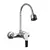 Imagem do Wall Mounted Dual Hole Kitchen Faucet, 360 Rotação Tubo Flexível, Torneira Misturadora, Stream Spray Bubbler, Água Quente e Fria, Sem Chumbo, Cromo