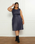 Saia Plus Size Midi Evasê Couro Fake - comprar online