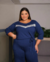 Blusa Plus Size Em Viscolycra Com Manga 7/8