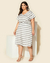 Saia Midi Evasê Plus Size Listrada - Lenner