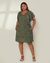 Vestido Plus Size Em Viscose Com Decote V - comprar online