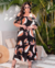 Vestido Plus Size Midi Estampa Tropical - comprar online