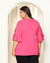 Blusa Plus Size Com Decote V E Manga 3/4 - Lenner